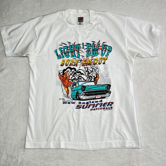 Fruit of the Loom Other - Vintage 1996 Fruit of the Loom New England Summer Nationals Racing T-Shirt Sz L